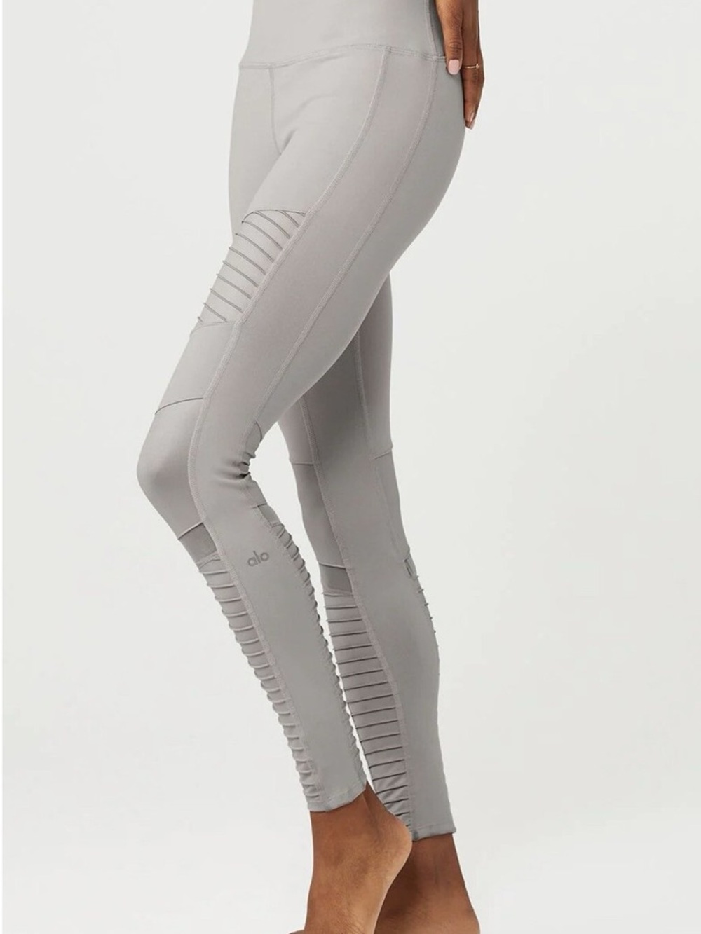 ALO Yoga High Waist Moto Leggings Alloy